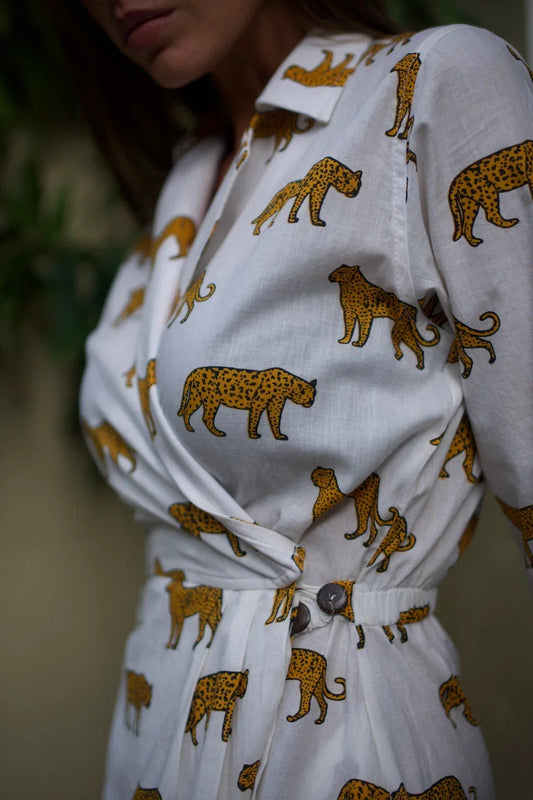 First Lady - Leopard Print White