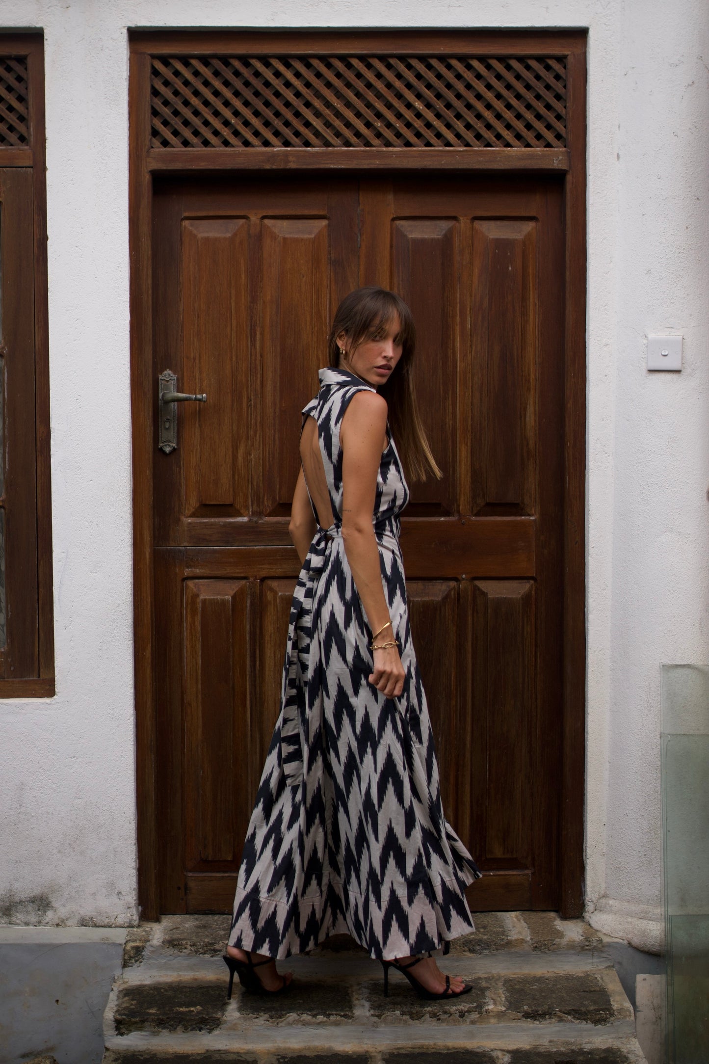 Isabella - Ikat Black and Grey
