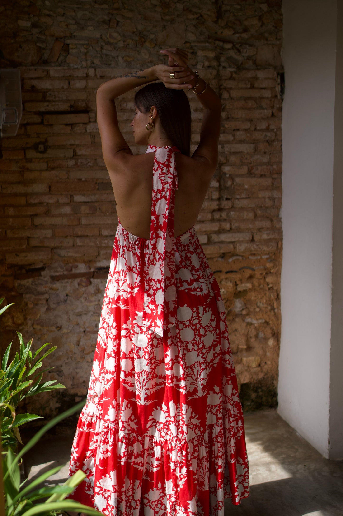 Jolie - Floral - Coral Red