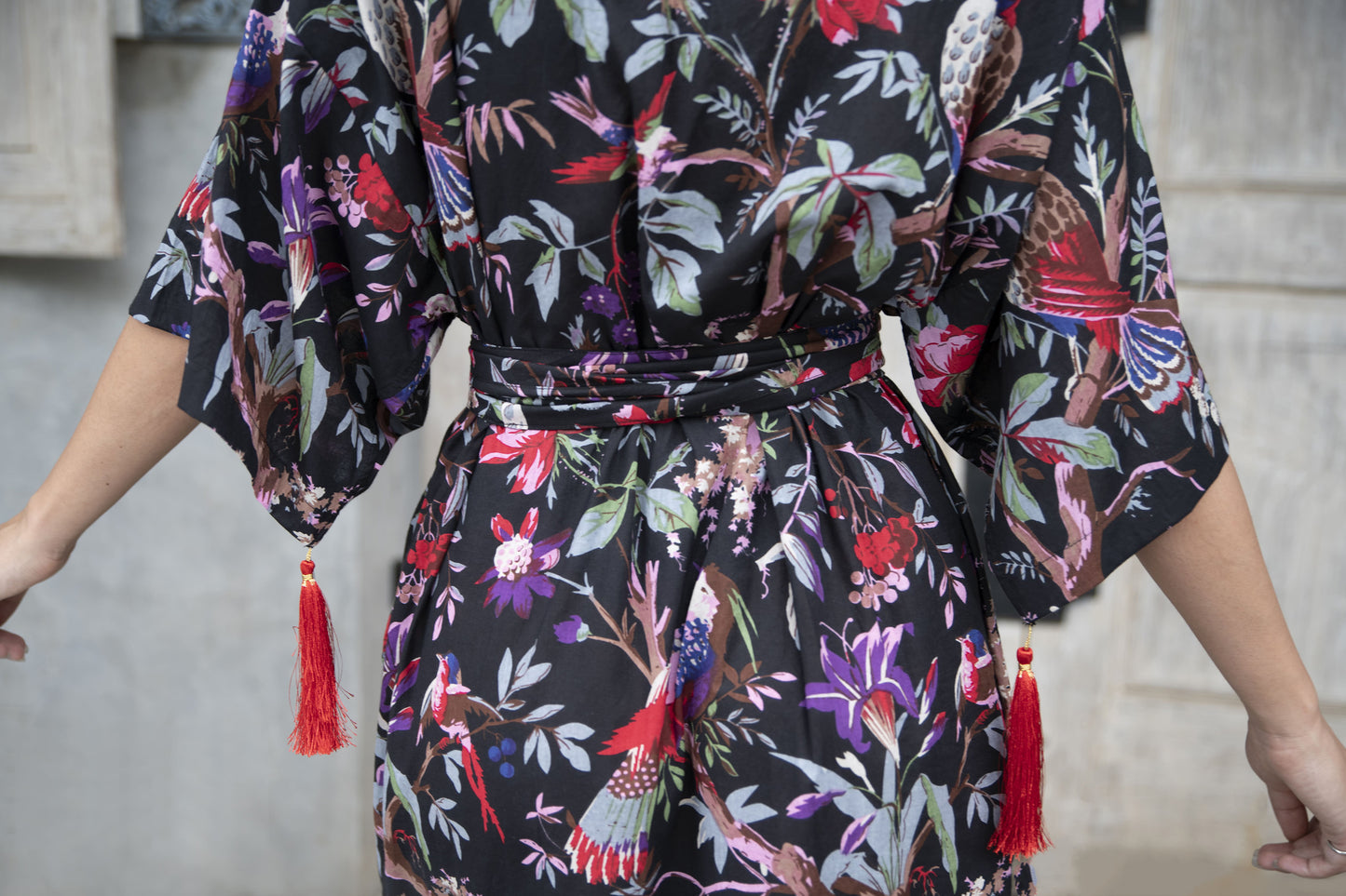 Kimono Robe -Birds of Paradise