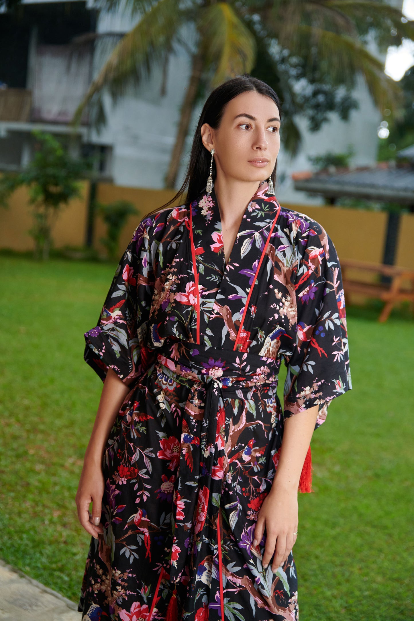 Kimono Robe -Birds of Paradise