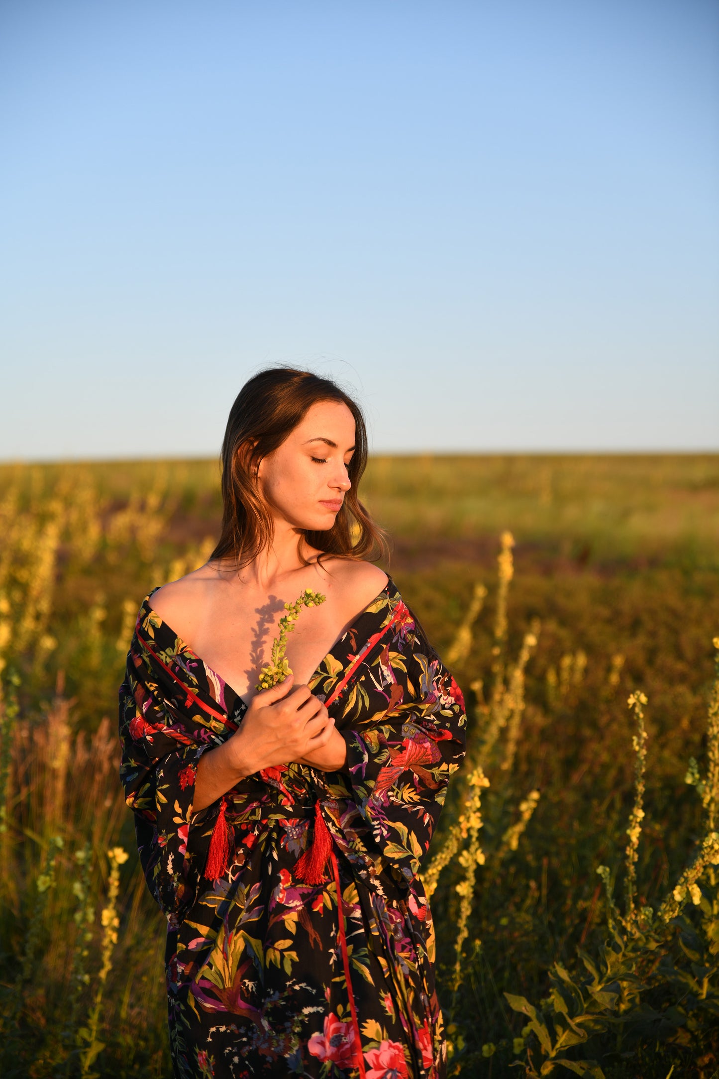 Kimono Robe -Birds of Paradise