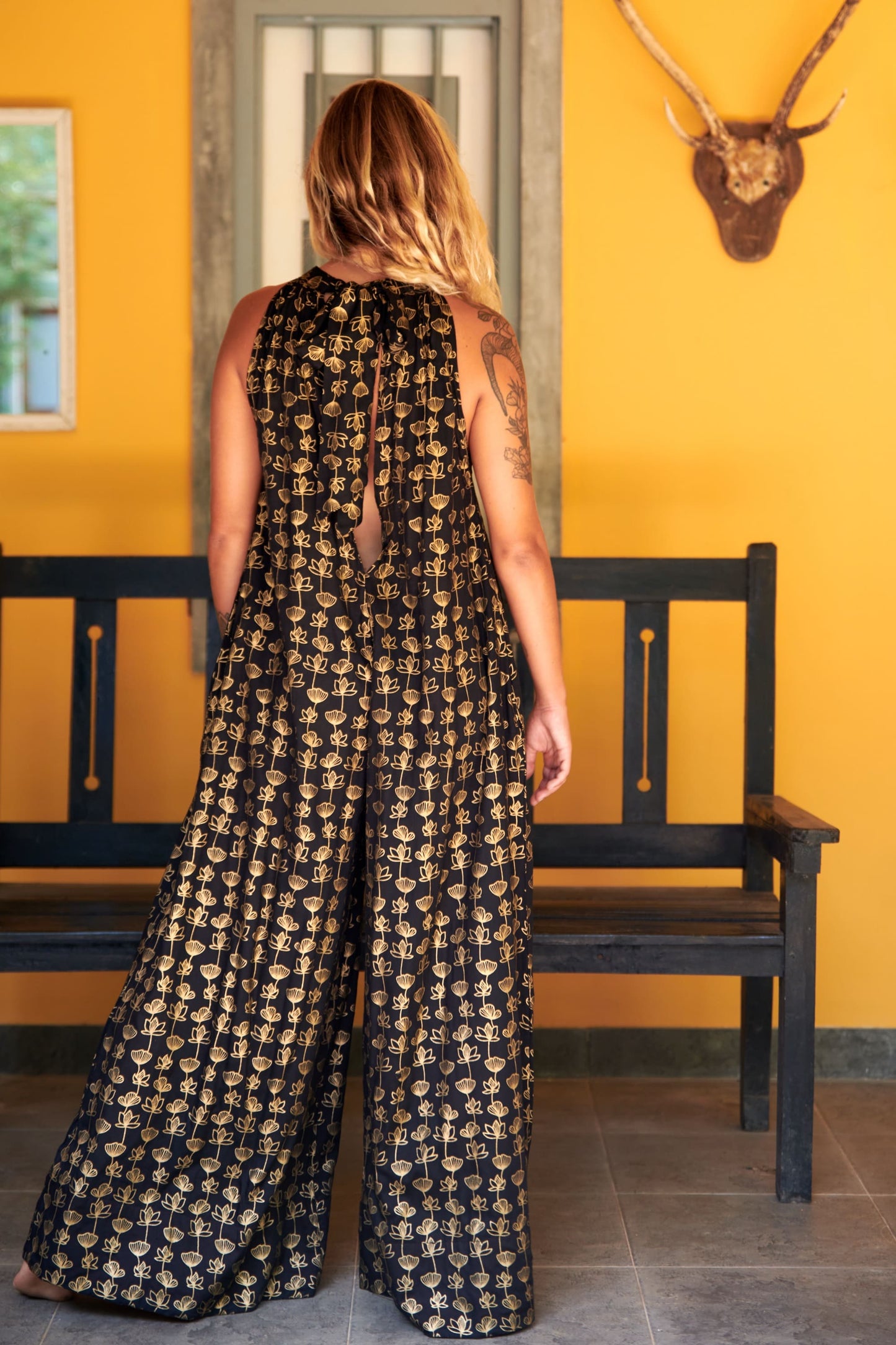 Jumpsuit -Gold Lotus