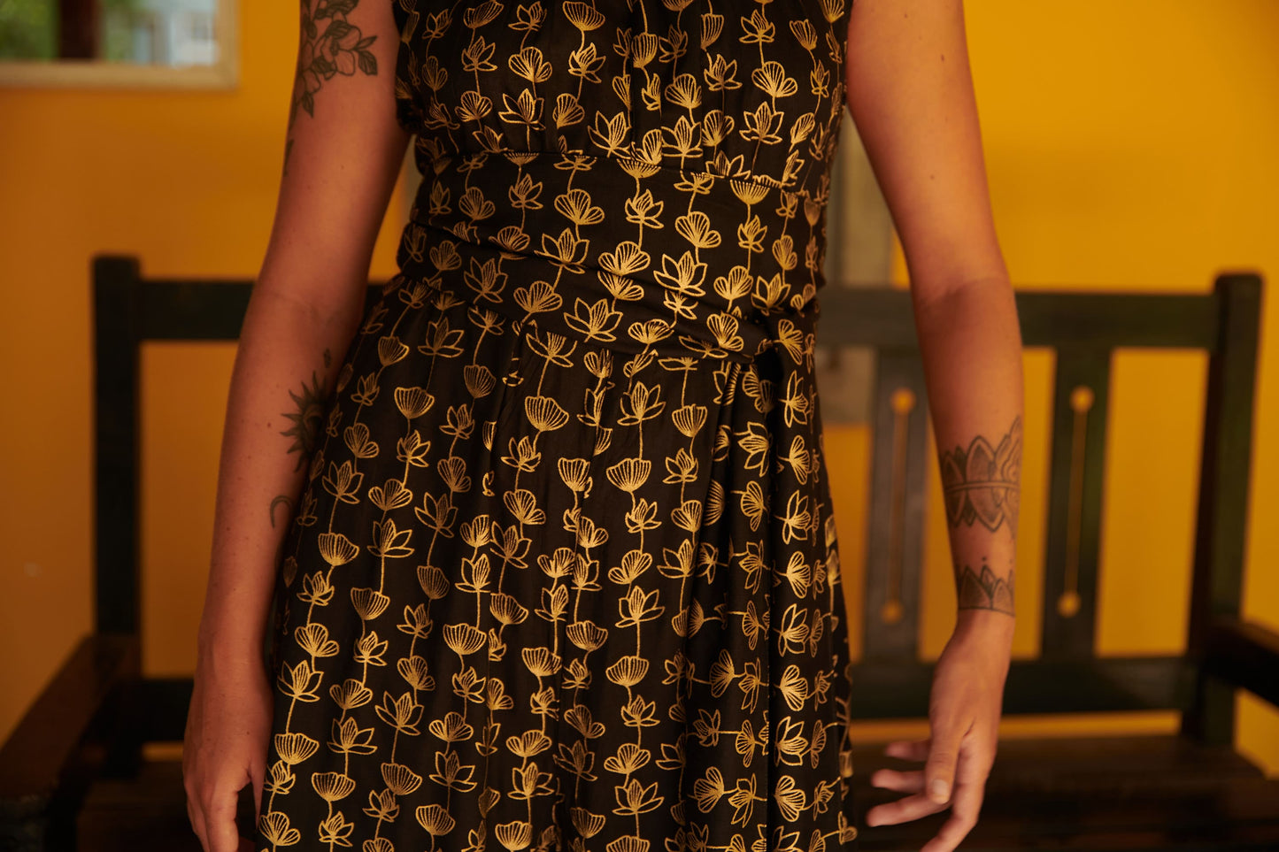 Jumpsuit -Gold Lotus