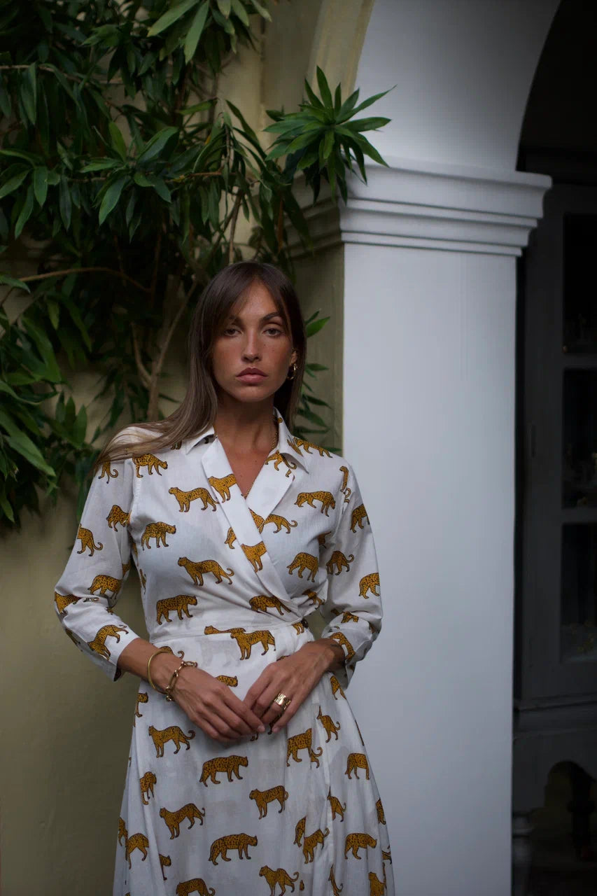 First Lady - Leopard Print White