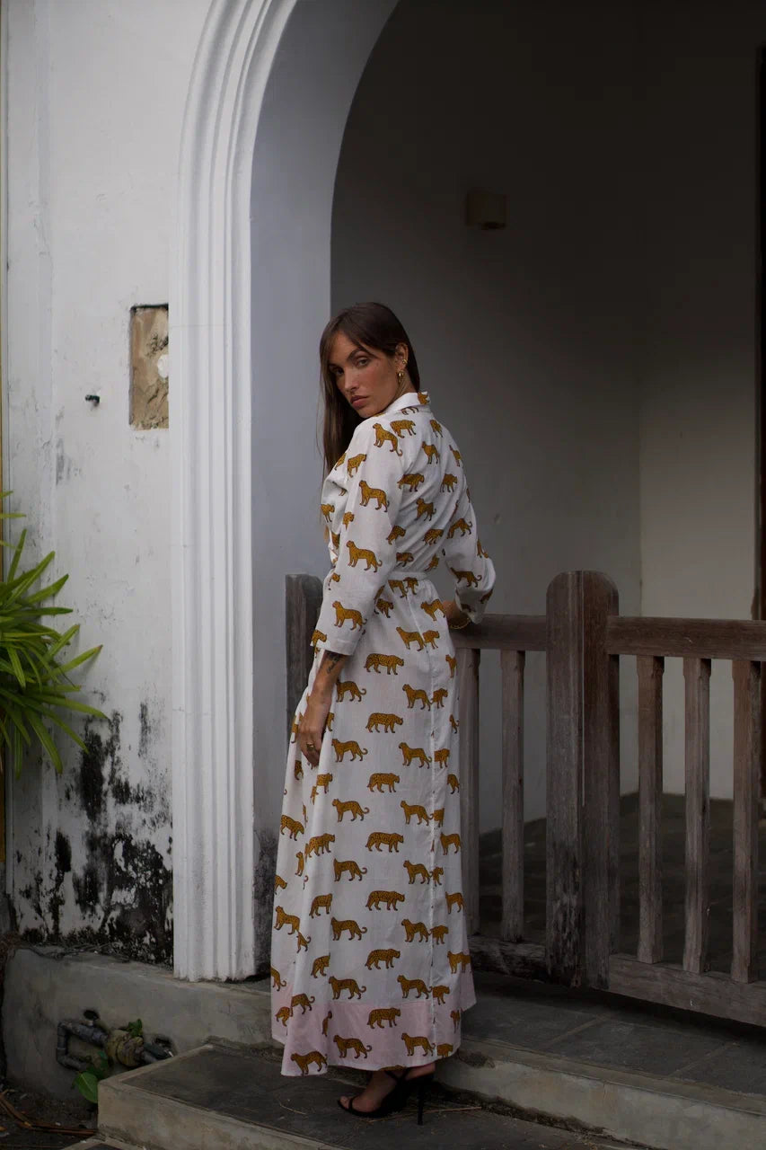 First Lady - Leopard Print White