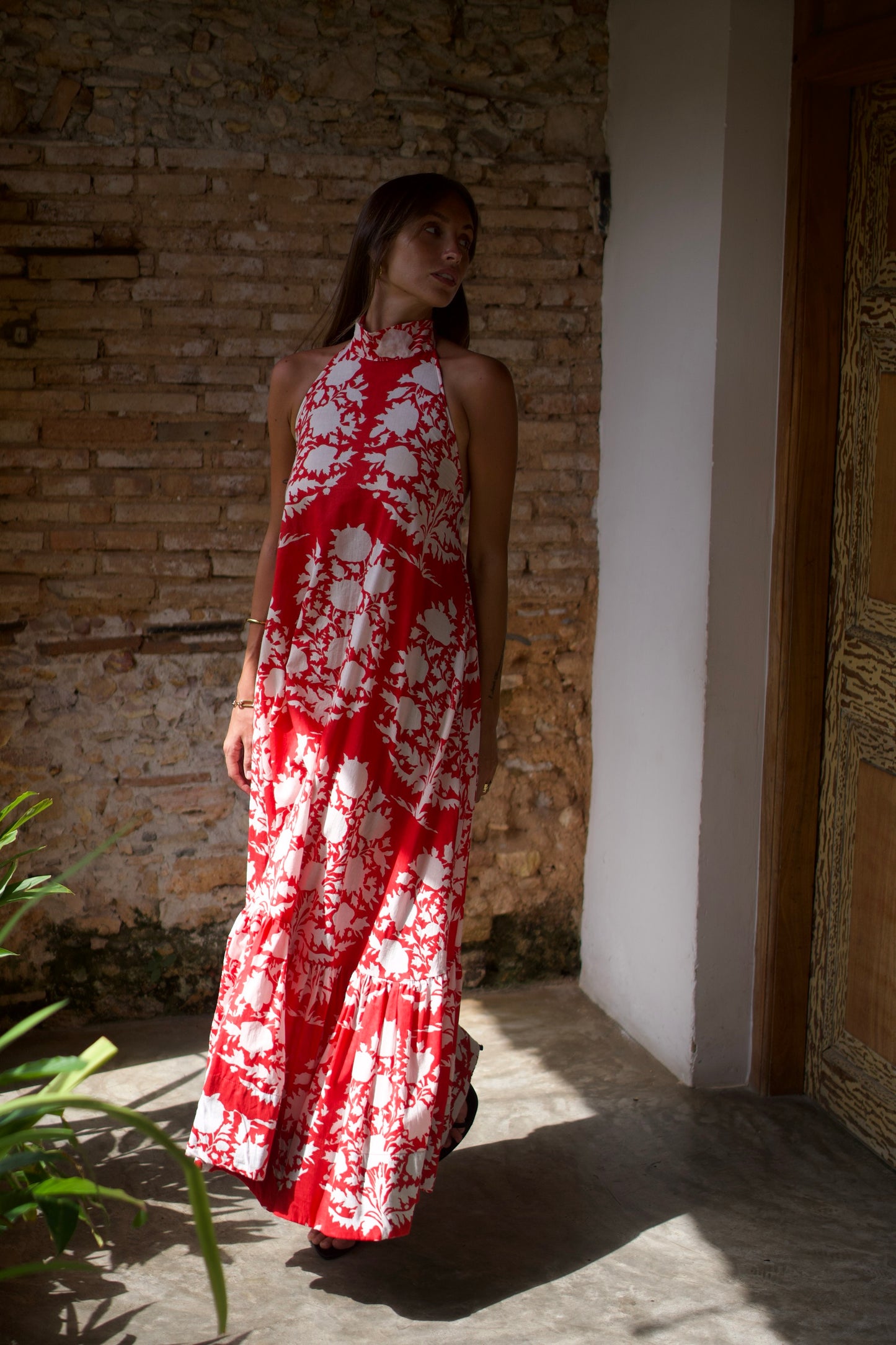 Jolie - Floral - Coral Red