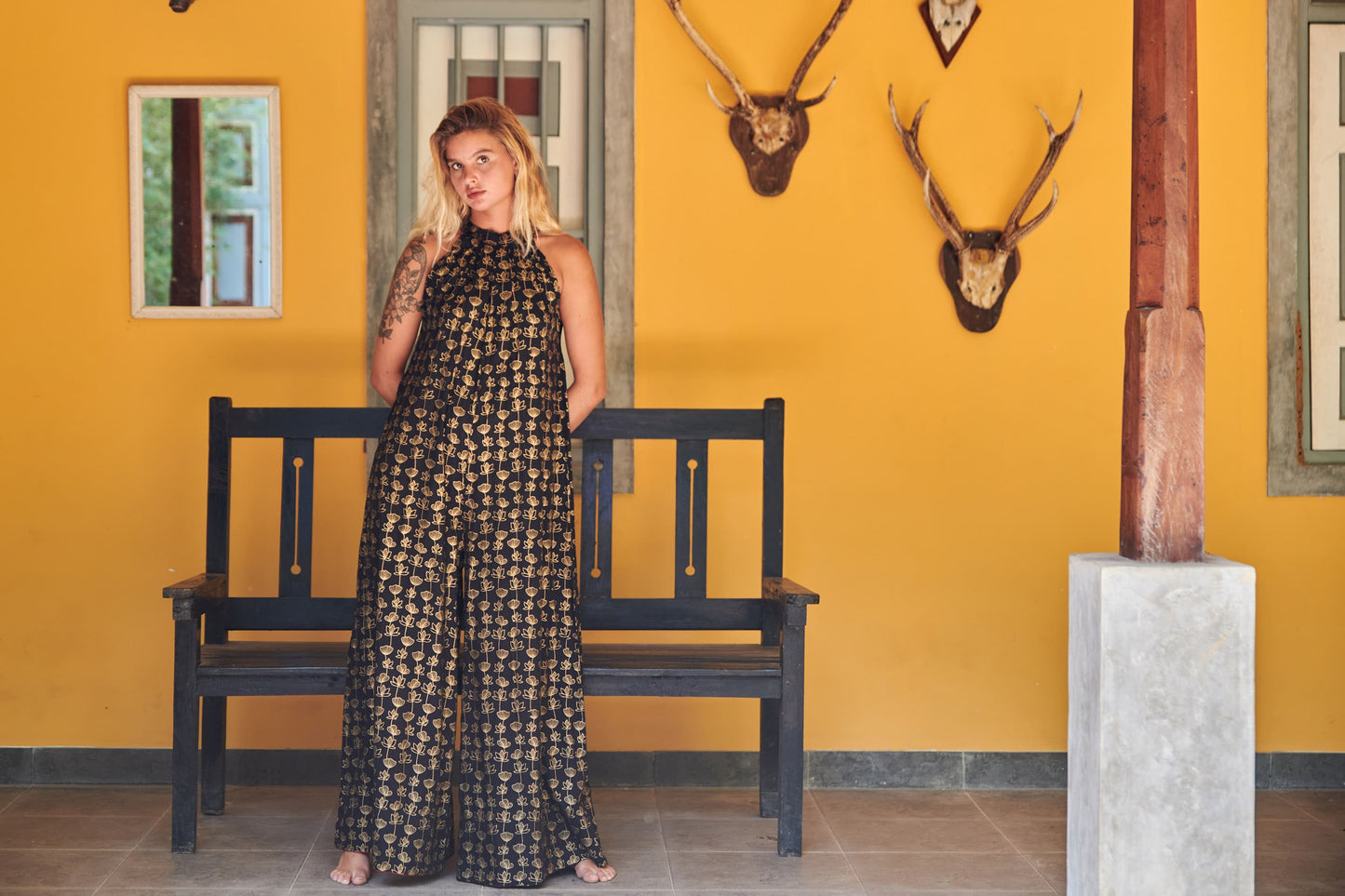 Jumpsuit -Gold Lotus