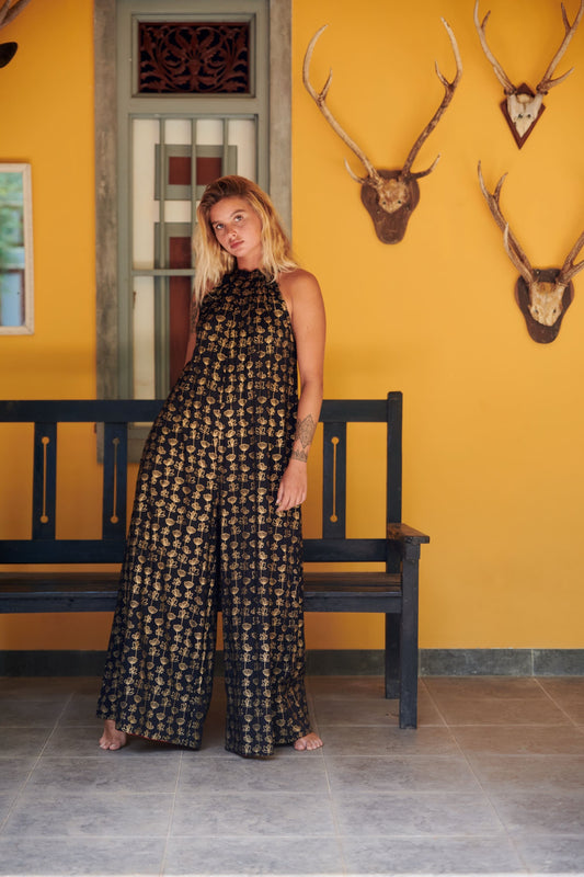 Jumpsuit -Gold Lotus